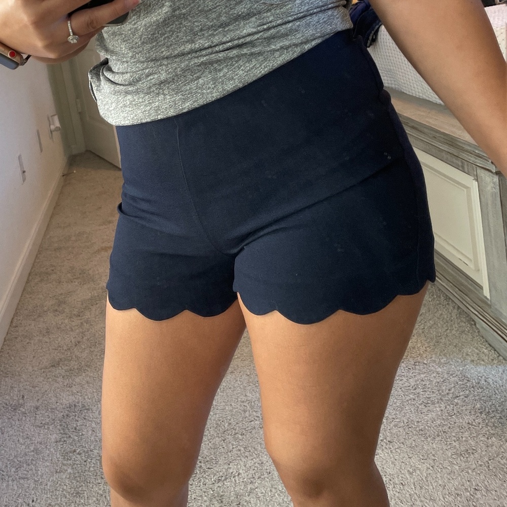 Scalloped bottom shorts
